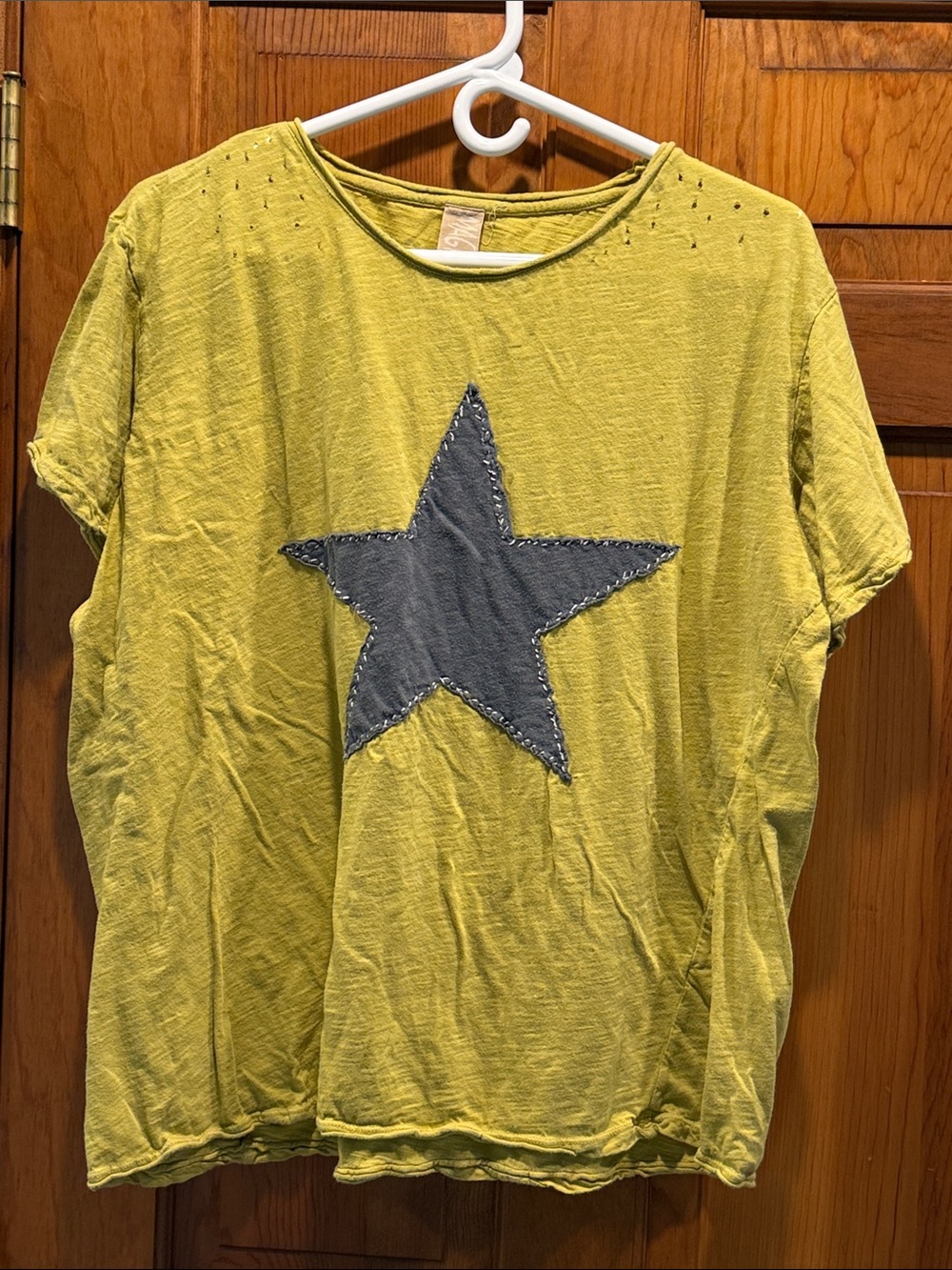 Magnolia Pearl Mustard yellow Short Sleeve Tee with Gray Star